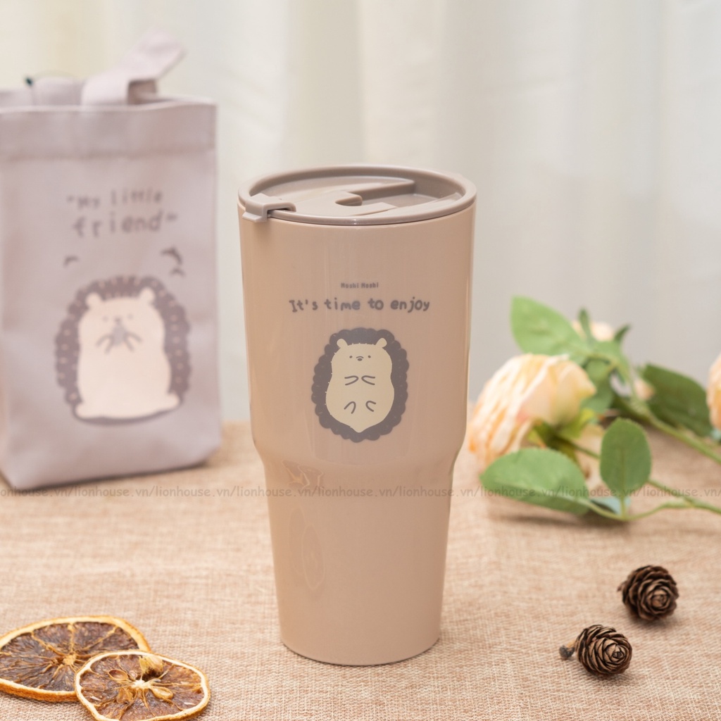 Hàng sẵn - Ly Moshi Moshi Thái Lan  Kèm Túi Vải