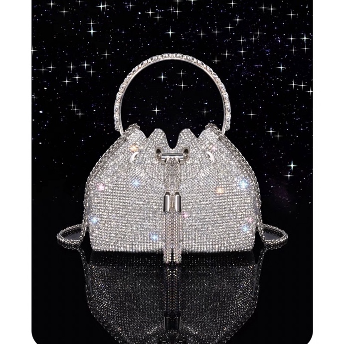Order 🌸 Túi xách bling đá bạc mini size 16cm