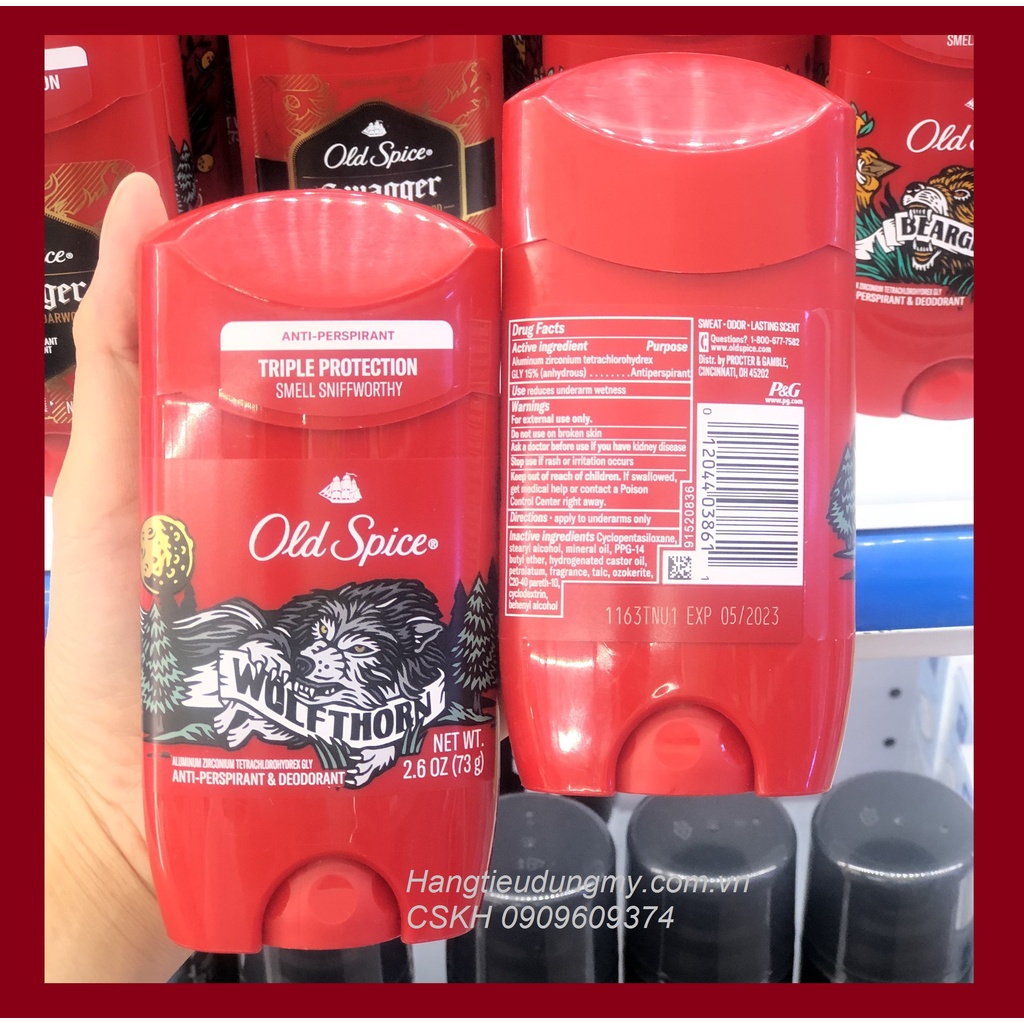 Sáp khử mùi Old Spice High Endurance 73g| Bảo vệ khỏi mùi suốt 24 giờ | Hương Thơm Nam Tính