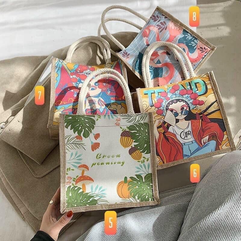 [Mã WAMT2405 giảm 10K đơn 0K] Túi cói mini họa tiết vintage | BigBuy360 - bigbuy360.vn