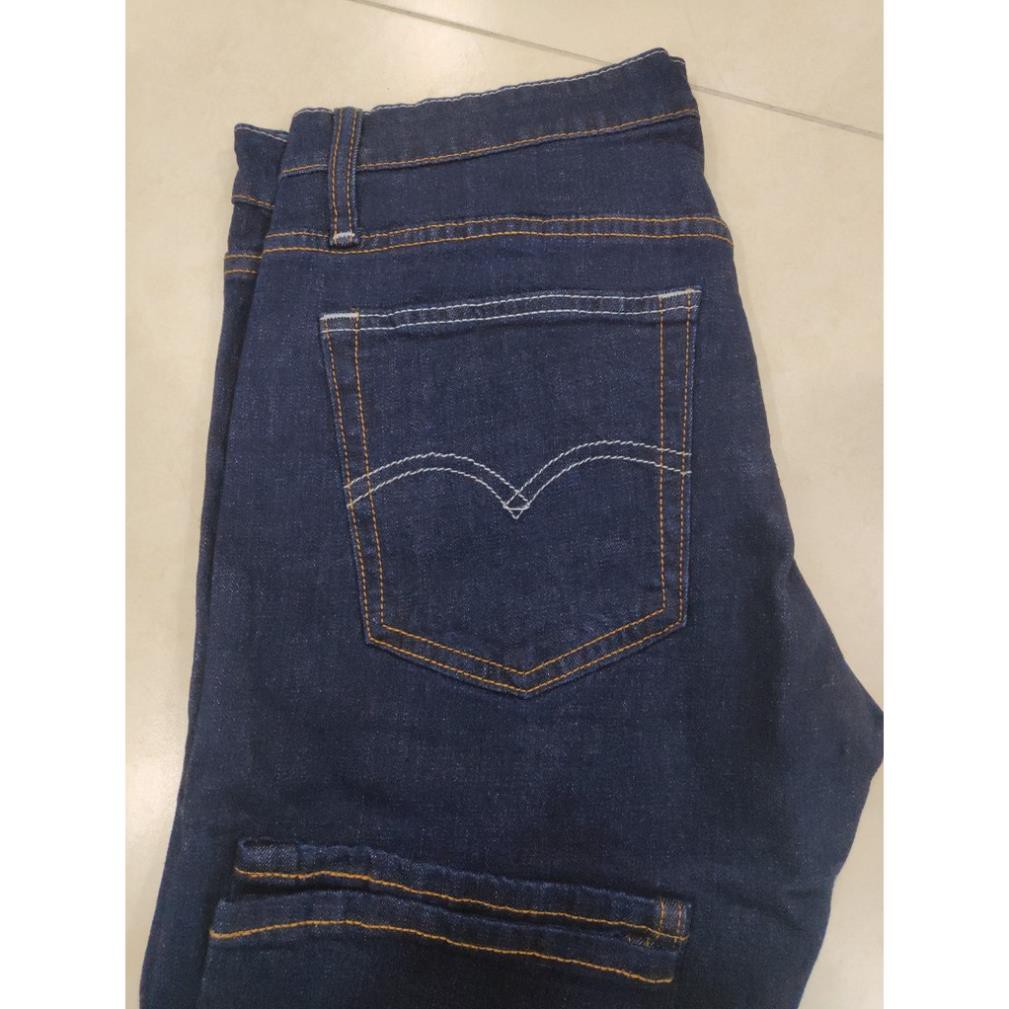 Quần Jeans Nam Xanh than, Vải Co Dãn, Mặc Thoải Mái, Không Phai, Form đẹp