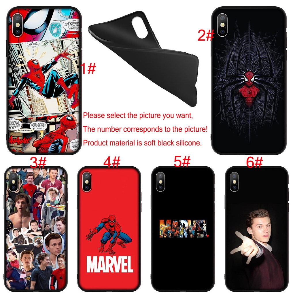 Ốp Điện Thoại Mềm Hình Marvel Spiderman Tom Holland Cho Samsung Galaxy Note 10 Lite 9 J6 J4 Prime Plus 2018