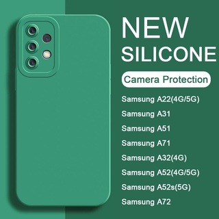 Ốp lưng Điện Thoại Silicone Bảo Vệ Camera Cho Samsung Galaxy A22 A31 A32 A51 A52 A52s (5G) A71 A72 A02s