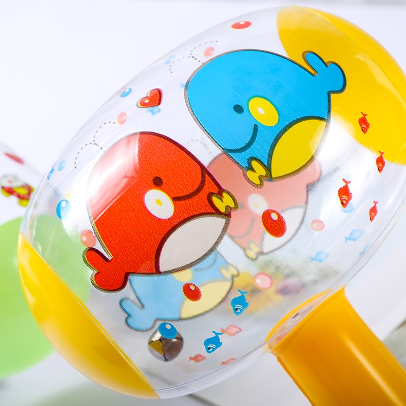 22 cm toy with bell / small inflatable hammer / toy baby child paly toy, 22cm toy baby children paly game