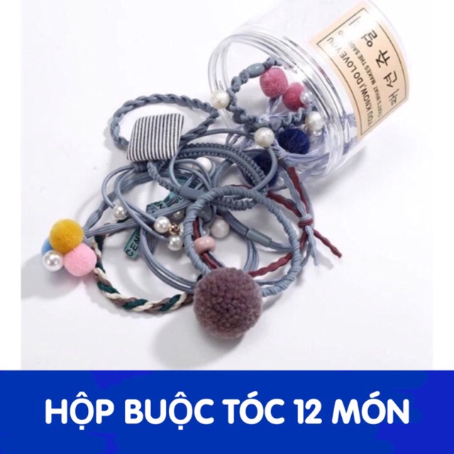 Hộp 12 dây buộc tóc siêu xinh