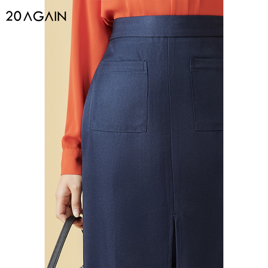 [Mã WABRAG99 giảm 10% đơn 99K] Chân váy dáng dài 2 túi ốp 20AGAIN, thiết kế công sở thanh lịch JDW1136 | BigBuy360 - bigbuy360.vn