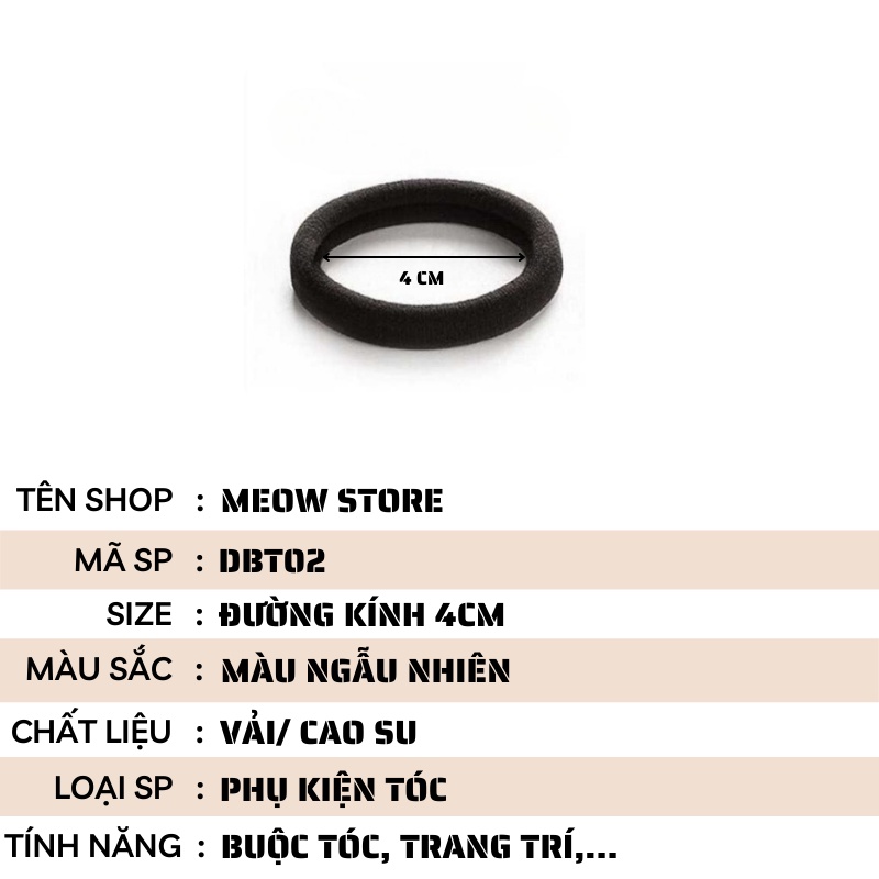 Set 3 dây buộc tóc nữ đàn hồi co giãn nhiều màu sắc giá rẻ MEOW STORE DBT02