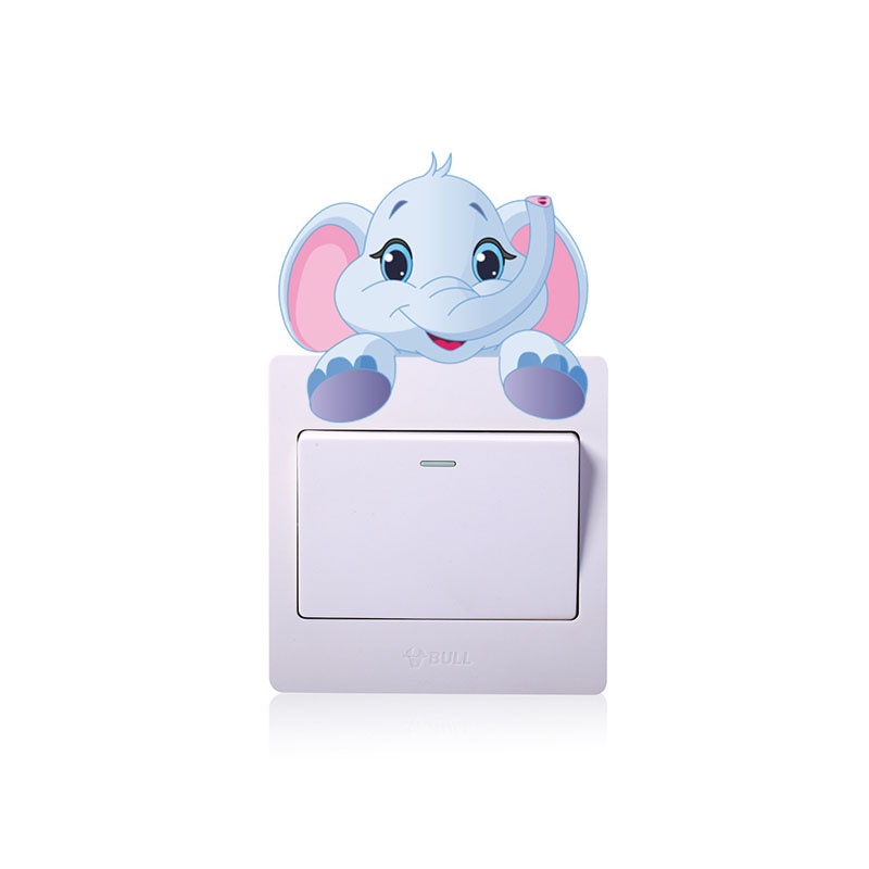 Miếng Dán Trang Trí Công Tắc Hình Động Vật Hoạt Hình Dễ Thương
