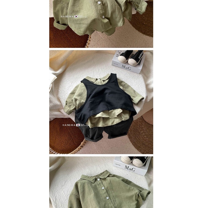 Áo Sơ Mi Dáng Rộng Thời Trang Mùa Xuân Mới 2022 Dành Cho Bé Trai