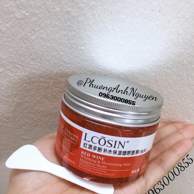 Mặt nạ ngủ rượu vang dạng thạch Lcosin