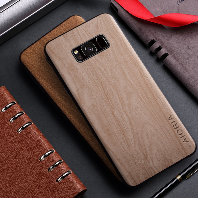 Ốp Bao Da Điện Thoại Họa Tiết Vân Gỗ Cho samsung galaxy s8 plus 5g samsung galaxy s8 plus