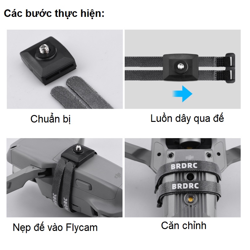 Bộ dây và đế gắn máy quay Gopro / Osmo cho Flycam DJI Mavic AIR2/PRO/MINI3PRO - Phụ kiện Flycam
