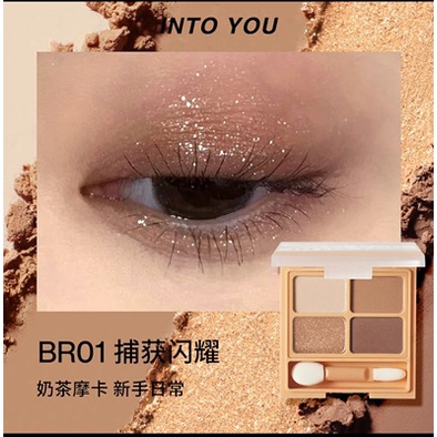 Bảng phấn mắt 4 màu tông nude xinh xắn tự nhiên dành cho học sinh  Nội Địa Trung