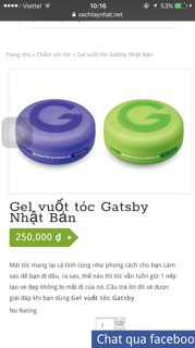 Gel vuốt tóc Gatsby