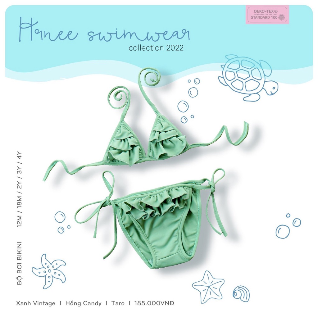 Hrnee 2022 Bộ đồ bơi Bikini cho bé gái xinh