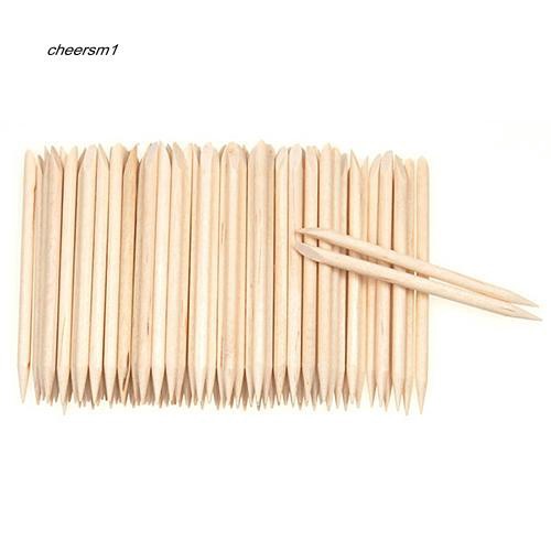 Set 100 que gỗ đẩy da làm móng nghệ thuật