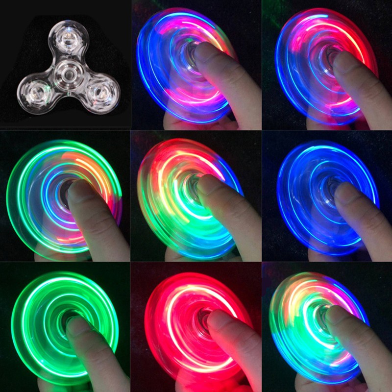 Con Quay Đồ Chơi Fidget Spinner Edc Có Đèn Led Cho Trẻ Em / Người Lớn