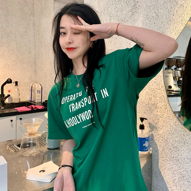 Áo Thun Nữ Ngắn Tay In Chữ Nhiều Màu Thời Trang