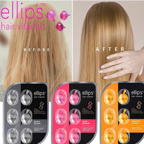 Serum Dưỡng Tóc Ellips Hair Vitamin With Pro – Keratin Complex (6 viên/vỉ)