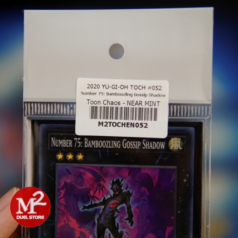 Lá bài Yugioh TOCH-EN052 Number 75: Bamboozling Gossip Shadow - Super Rare - Đóng gói theo tiêu chuẩn M2SCCQ-Lite