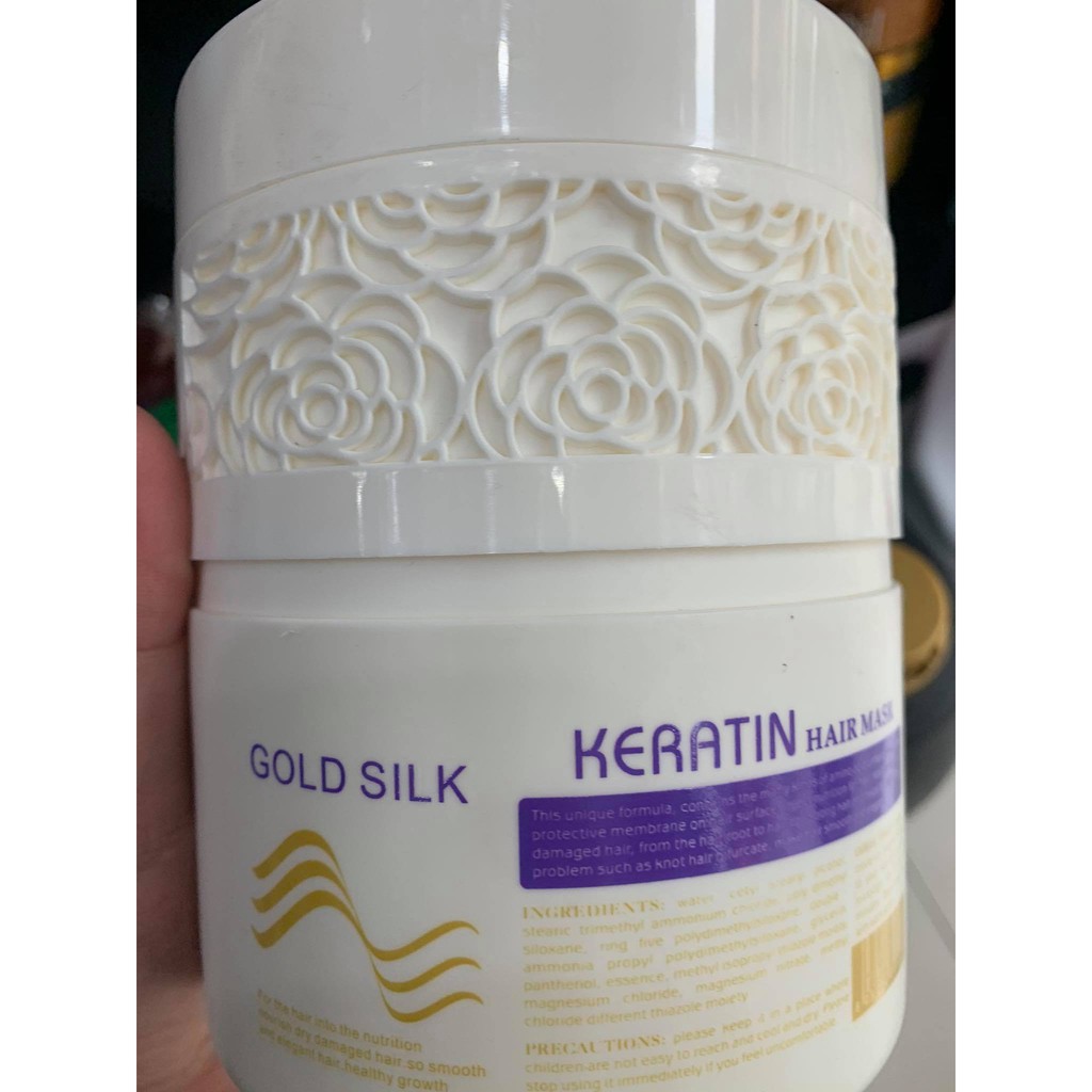Dầu hấp tóc Keratin Gold Silk 1000ml
