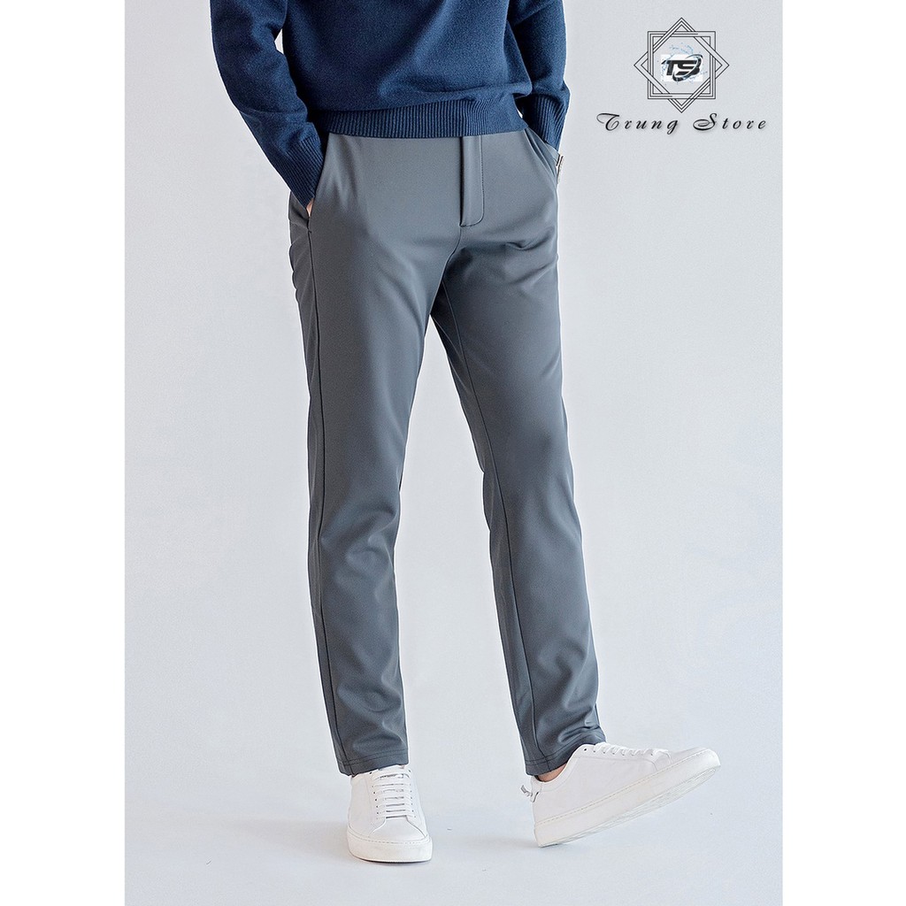 (Hàng sịn) Quần Tây Âu Nam Loại Vải Cotton Dày Dặn Co Giãn Dáng Ôm Không Nhăn Form Chuẩn Thời Trang Công Sở Cao Cấp | BigBuy360 - bigbuy360.vn