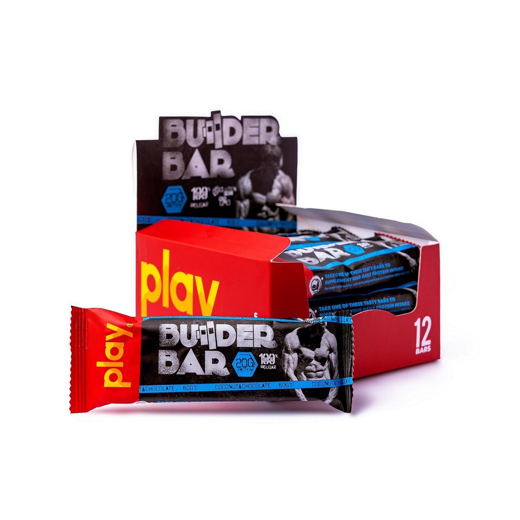 Bánh Play Builder Bar Thanh Protein Siêu Cấp - Bánh Ăn Vặt Vị Dừa Chocolate 60Gr SP7.2