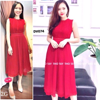 ĐẦM VOAN DẬP LI PHỐI REN CAO CẤP