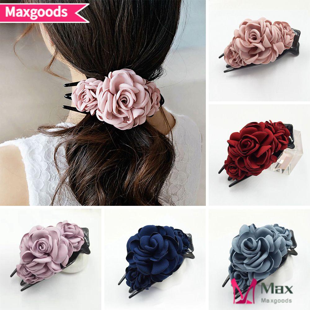 Kẹp Tóc Đính Hoa Vải Phong Cách Thời Trang Dành Cho Nữ