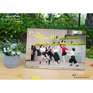 Ảnh gỗ lụa 20x30cm để bàn