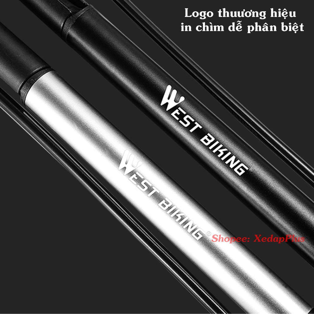 Bơm xe đạp cao cấp West Biking - Áp suất cao 120 PSI