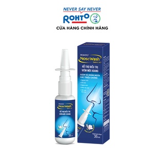 Xịt hỗ trợ điều trị viêm mũi xoang Rohto NoseWash Spray 35ml