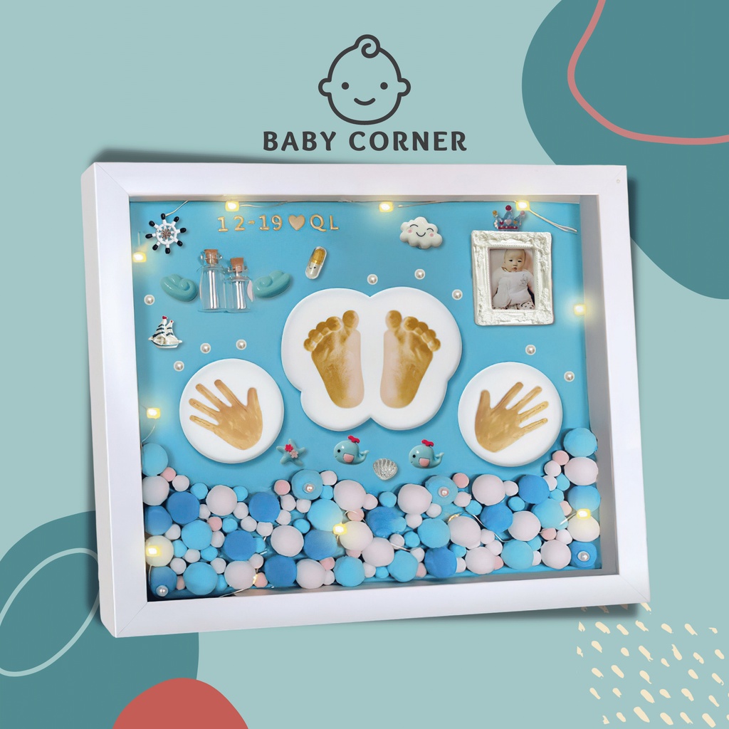 🍼Bộ Khung ảnh in dấu chân tay cho bé 🍼