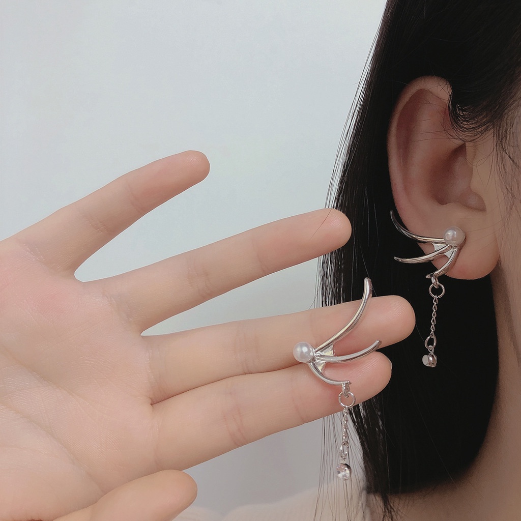 Đôi Bông Tai Dáng Dài Hình Đôi Cánh Phong Cách Hip hop Thời Trang Cho Nữ