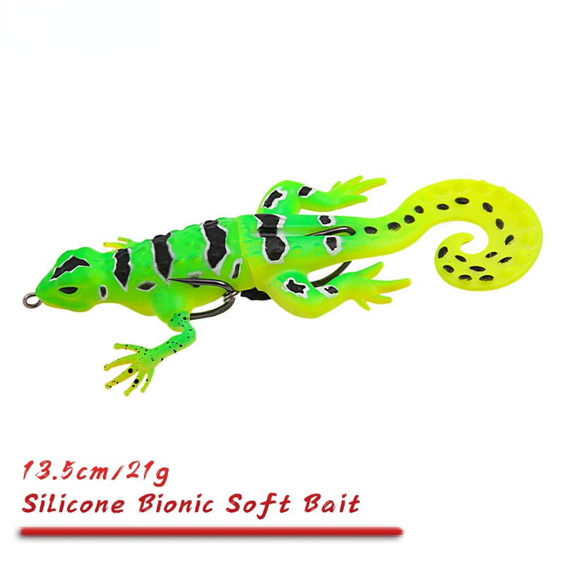 Mới Mồi Câu Cá Hình Thằn Lằn Bằng Silicon 13.5cm 21g