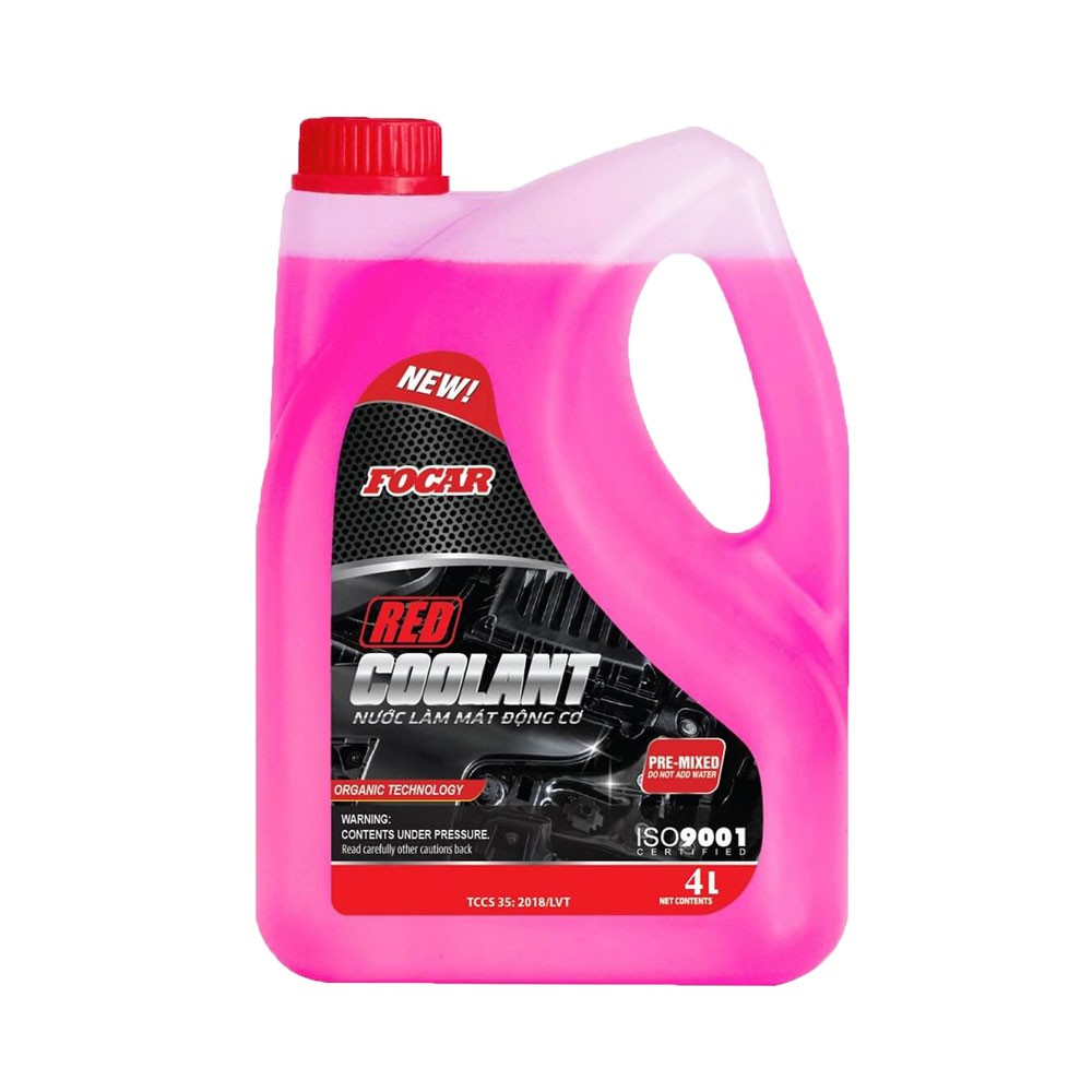 [Tiêu chuẩn EU] Nước làm mát động cơ ô tô Focar Red Coolant (Màu đỏ) 4L - Công nghệ OAT