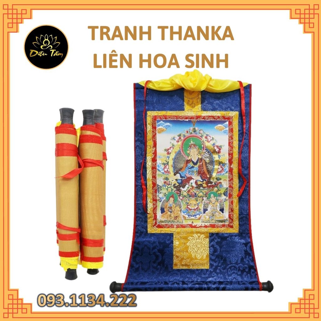 Tranh thangka mật tông, Phật Hoàng Thần Tài, Phật Liên Hoa Sinh, Phật Thích Ca, Phật Tara, Phật Văn Thù, Phật Quan Âm.