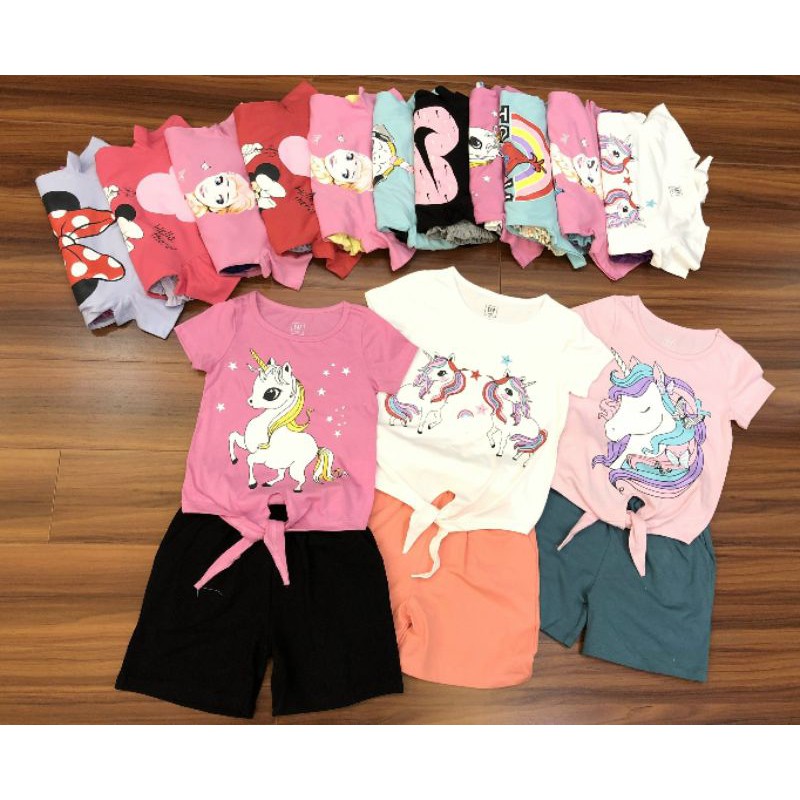 Bộ cotton ngắn bé gái Gap VNXK
