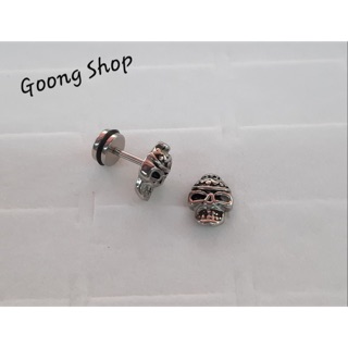 Khuyên tai chrome heart hình đầu lâu, khuyên y tế ( theo chiếc)