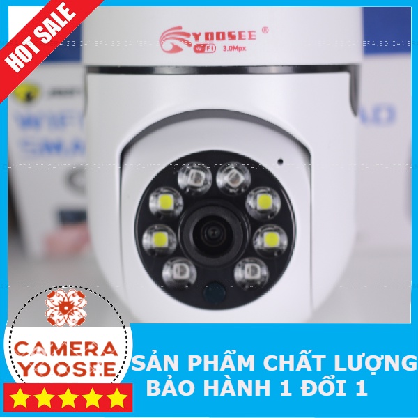 Camera Yoosee IP Wifi Yoosee 8 Led Xoay 360 Độ 2.0Mp - 1080P - Xài Đui Bóng Đèn dòng 220V