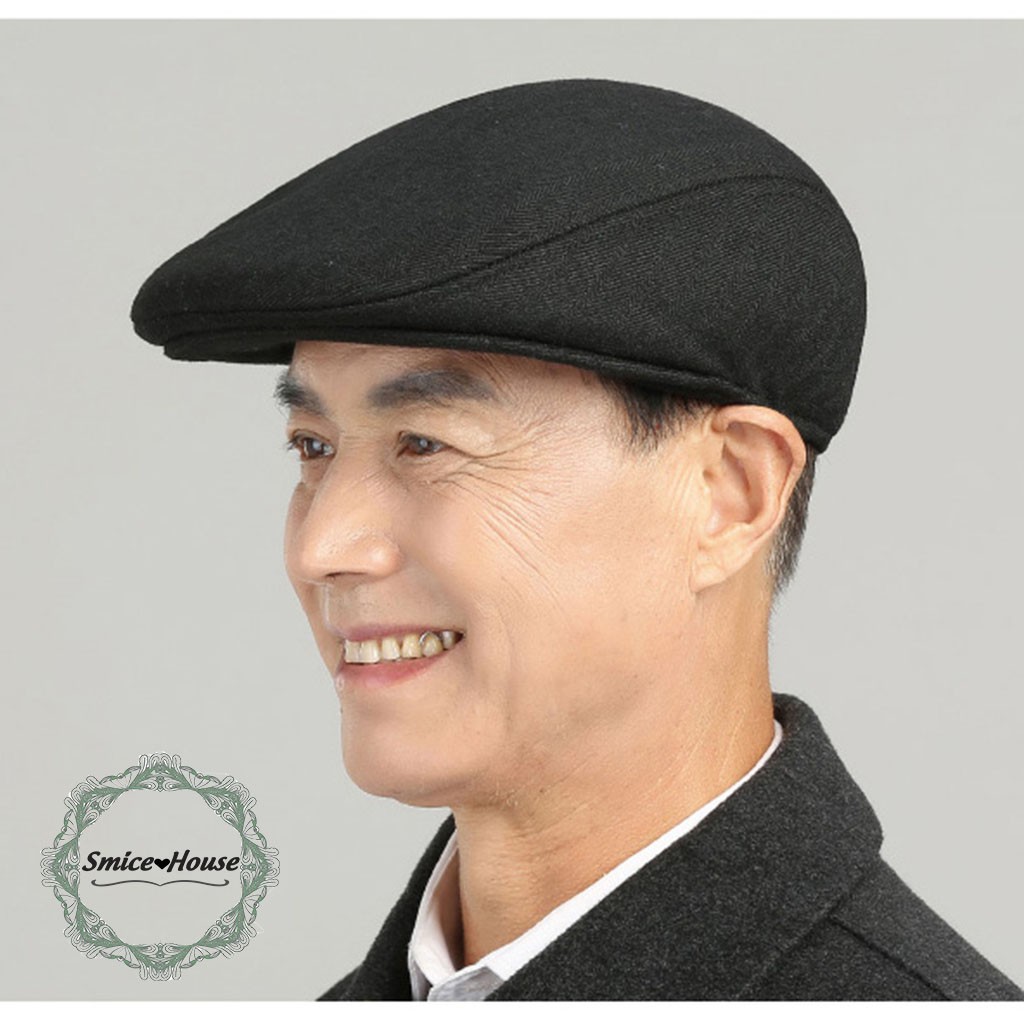 Nón beret mỏ vịt nam mũ nồi nam vải dạ nỉ cao cấp dành cho người lớn tuổi form chuẩn đẹp