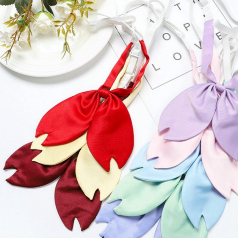 Nơ Đồng Phục Màu Trơn Phong Cách Nhật Bản Dành Cho Nữ