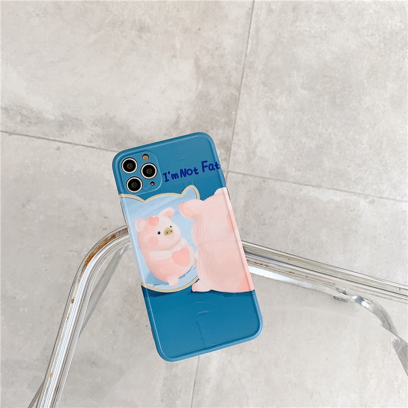 Ốp iPhone hình con lợn - con heo hồng đáng yêu cao cấp.Tương thích iPhone 12 Pro Max/12/11 ProMax/11/XsMax/Xs/X8plus/8/7