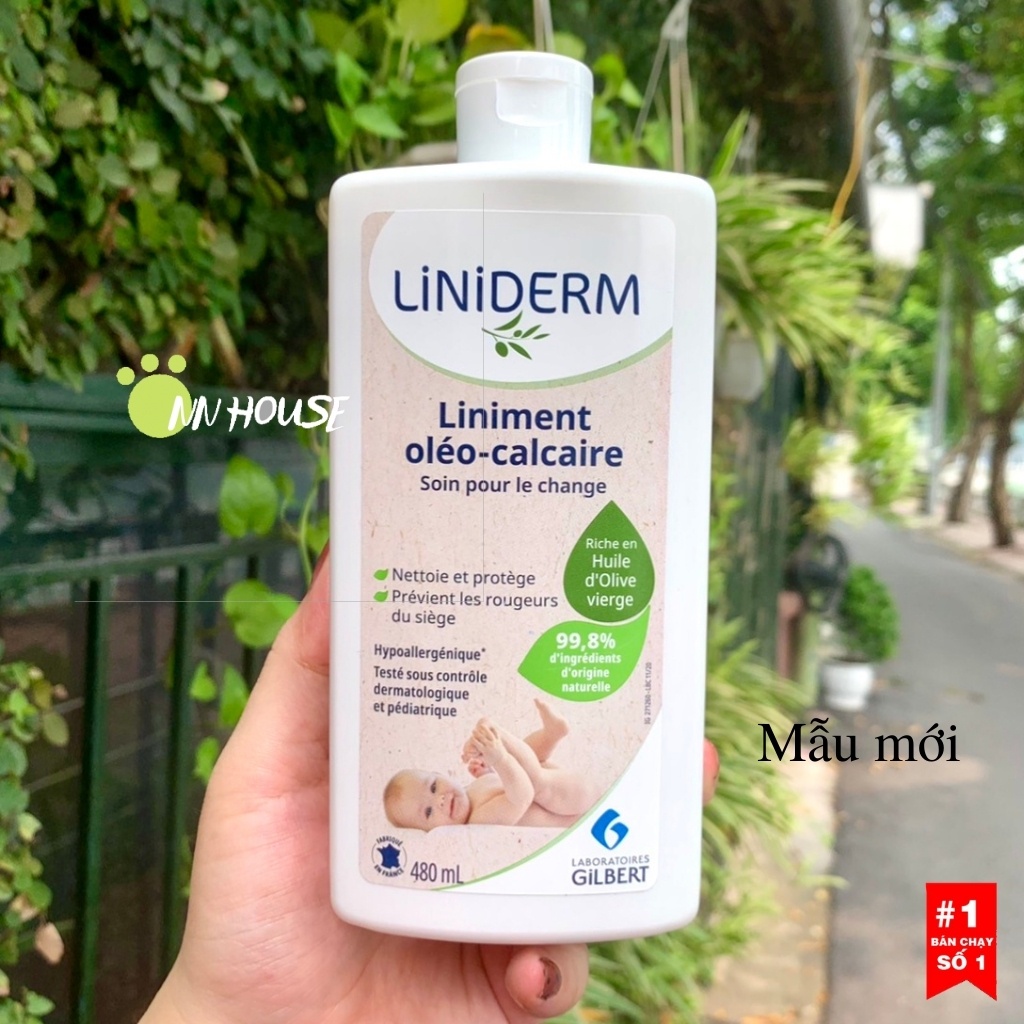 Dung dịch vệ sinh thay bỉm cho bé Liniderm Liniment Gilbert làm dịu da, chống hăm tã, tiện lợi - ddvs chăm sóc da bé.