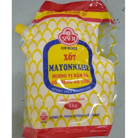 Sốt mayonaise ottogi 3kg túi to cho nhà hàng - 마요네즈