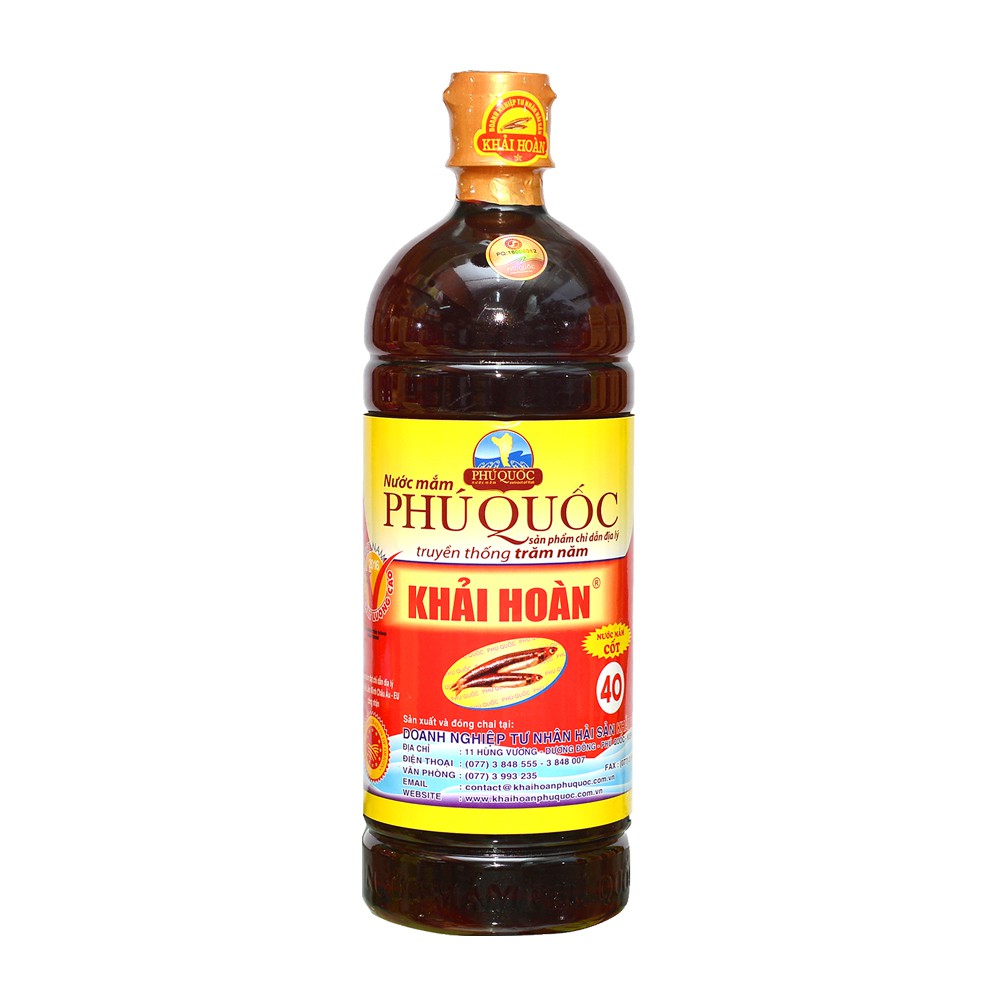 Nước mắm Phú Quốc Khải Hoàn - 40 độ đạm, 1 Lít