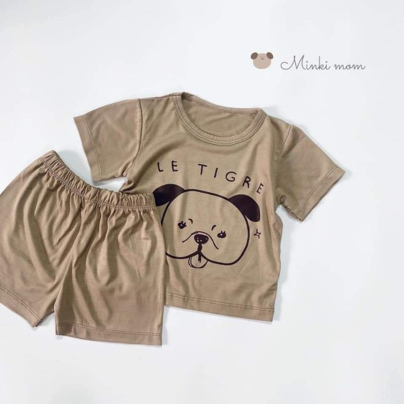 Bộ thun lạnh Túi Zip siêu đẹp hình cún cho bé trai bé gái
