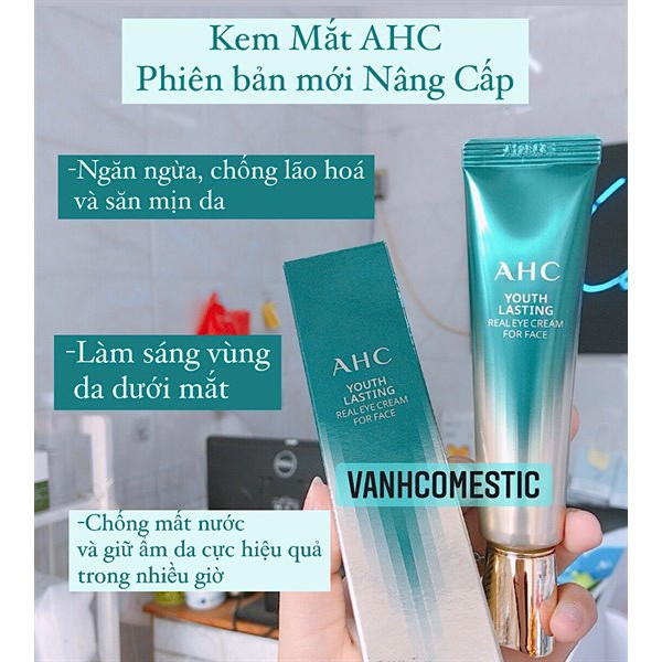 |Đủ Size- mới nhất 2021| Kem Mắt AHC ULTIMATE REAL EYE CREAM FOR FACE - Vanh Cosmetics | BigBuy360 - bigbuy360.vn