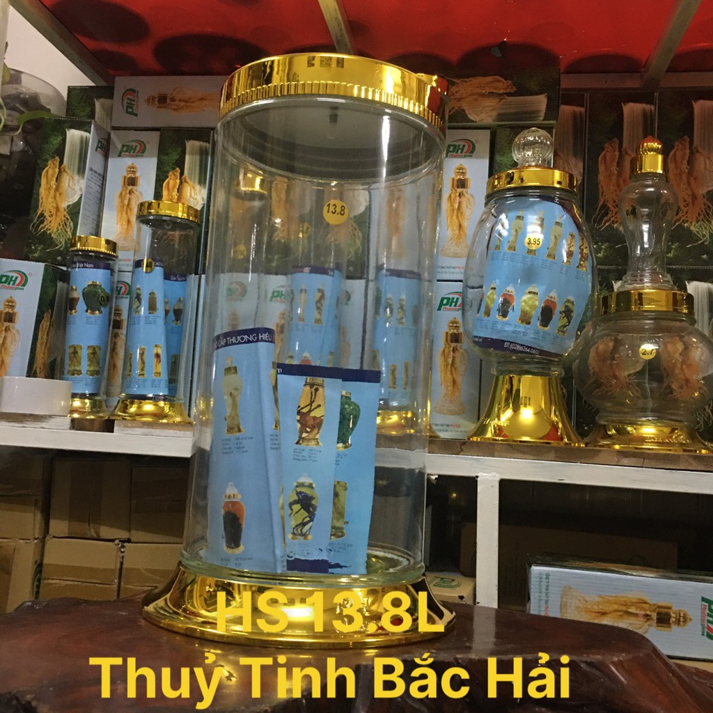 Bình Thủy Tinh Ngâm Rượu SX Tại Việt Nam HS-13.8 Lít - Thủy Tinh Bắc Hải