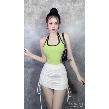 chân váy body rút 2 bên kèm quần trong